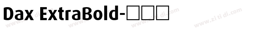 Dax ExtraBold字体转换